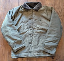 Bronson N1 Deck Jacket Winter Military Retro Wool Lined Coat Size 40 Medium New