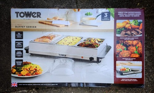 Tower tray electric buffet - 4-tray,