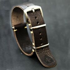 Cinturino per orologio  pelle Zulu strap artigianale military band 18/20/22/24 