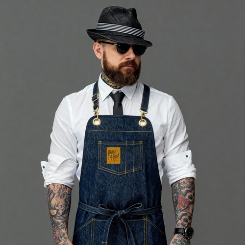 Tattoo artist apron - artist, denim