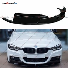FOR BMW 3 SERIES F30 F31 M SPORT GLOSS BLACK FRONT BUMPER LIP SPLITTER 12-18 UK