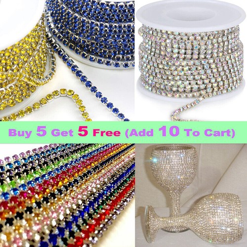 Crystal rhinestone chain - crystal,