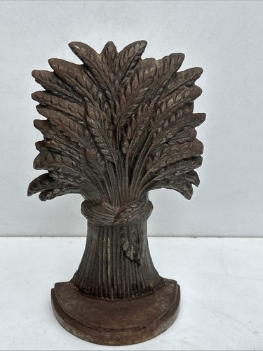 Vintage cast iron wheat sheave - iron,