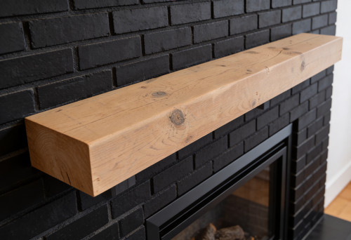 Barn wood fireplace mantel - barn, wood,