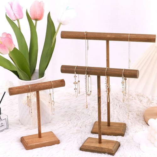 Wooden jewelry display stand - display,