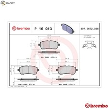 BRAKE PAD SET DISC BRAKE P 16