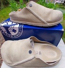 BIRKENSTOCK ZERMATT PREMIUM SUEDE MENS TAUPE SANDAL CLOGS UK 10.5 EU 45 W Box