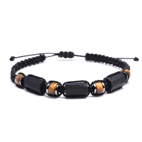 Black tourmaline tiger eye - black,