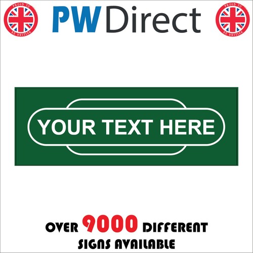Sign your text classic railway - sign,