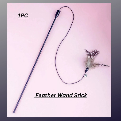 Cat kitten feather wand - kitten,