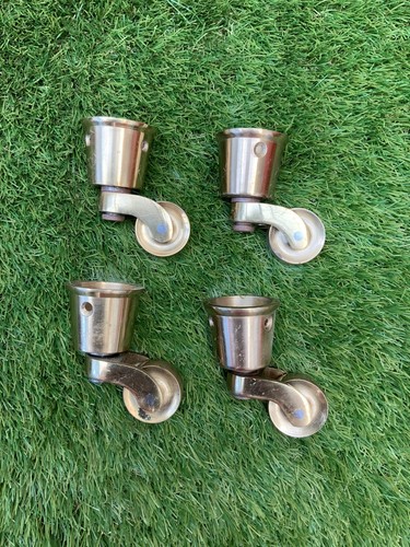 Brass furniture castors - brass,