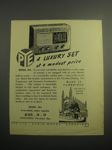 1948 pye model 48a radio - 1948,