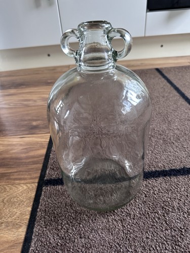 Vintage glass demijohn - glass, litre