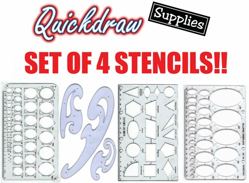 Set stencil templates - set, 4