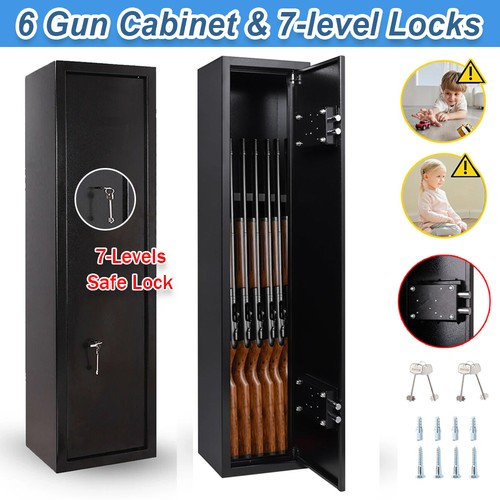 Gun cabinet safe rifle - 6,