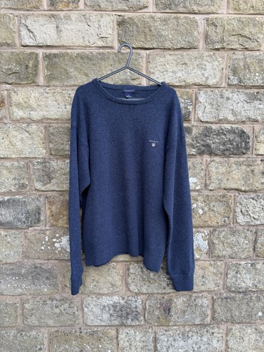Gant navy crew - navy, wool