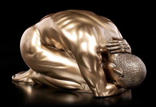 Male nude figure kneeling - male,