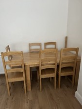 Solid Pine Table With Six