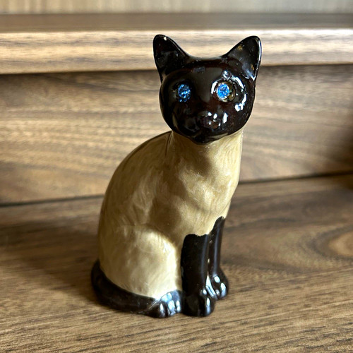 Vintage ceramic siamese - vintage, cat