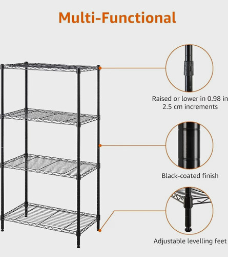Tier black metal wire - black,