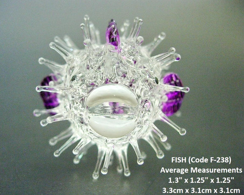 Purple spiky glass fish home - purple,
