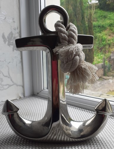 Chrome ceramic ships anchor - ceramic,