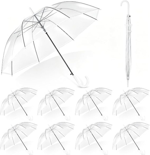 Pack clear umbrellas for - 8,