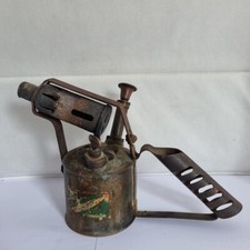 VINTAGE BLADON BRASS PARAFFIN BLOW LAMP 18cm