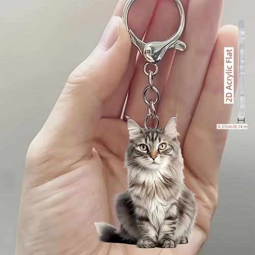 Maine coon cat keychain - coon,