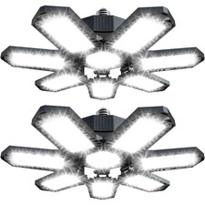 2X Super Bright LED Garage Light 600W,60000LM Deformable Ceiling Shop Work Lamp