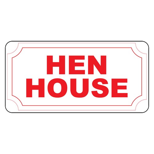 Hen house red retro vintage - house,