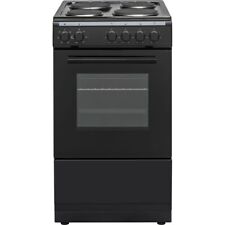 Electra SE50B/1 50cm Free Standing Electric Cooker with Solid Plate Hob Black A