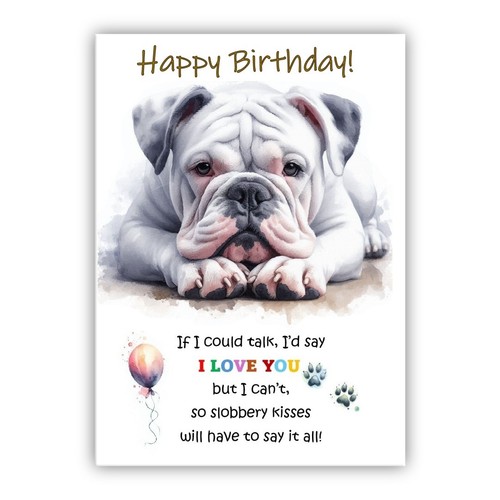 Birthday card from - card, dog
