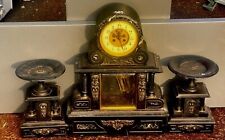 Rare French Brass Black Slate