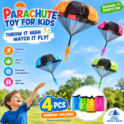 Flying parachute soldier - parachute,