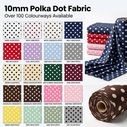 Polka dot jersey crepe - dot, fabric