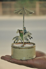 Vintage Rare Early Wind Up Fine Handpainted Horse Carousel Tin Toy, Germany