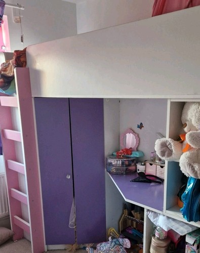 Grey high sleeper bed with - grey,