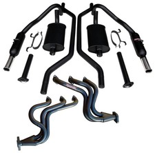 Ford Capri 3.0 V6 Mk2 MK3 Sportex Manifolds & Exhaust System Dual  3" Polished