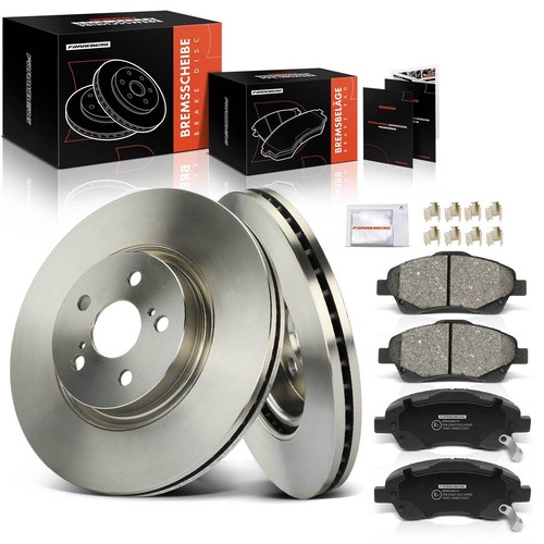 Front brake discs pads - discs, &