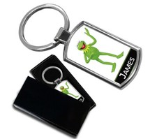 Personalised Kermit Muppet show  Keyring / Bag Tag / Key Chain in a Gift Box