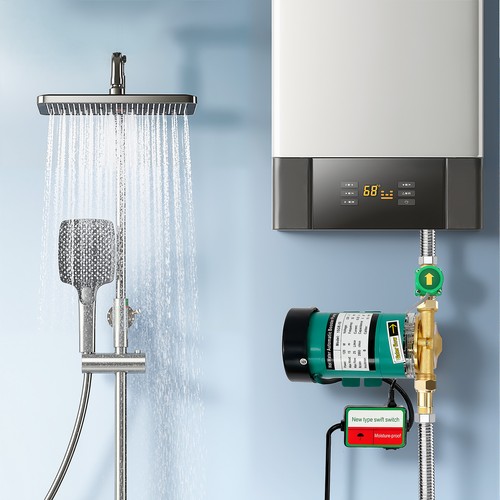 Hot water pressure pump shower - water,