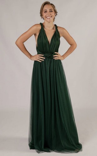 Dark green multiway dress - dark,