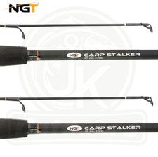 2x NGT Carp Stalker Rods 8ft 2pc Carp Stalking Rods Carp Fishing Tackle - BLACK