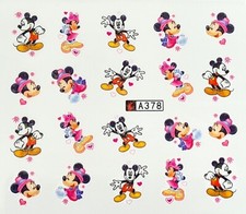Mickey Minnie Mouse Love Heart Nail Art Decal Decoration Manicure Water Transfer