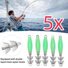 5pcs Luminous Squid Jig - 10cm