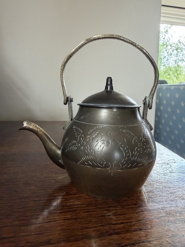 Vintage miniature brass tea - vintage,