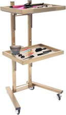2-Tier Metal Rolling Cart