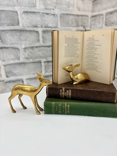 Vintage brass deer - vintage,