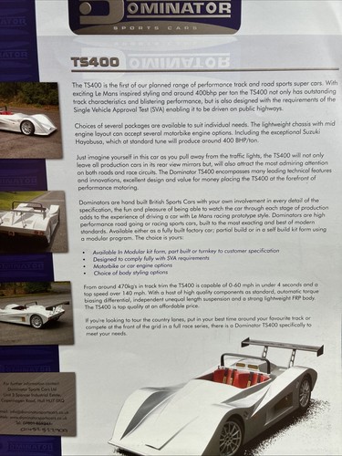 The dominator ts400 kit - kit, car